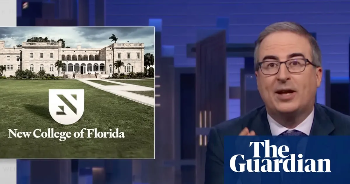 John Oliver on New College’s Maga takeover: ‘More about political posturing than students’ lives’
