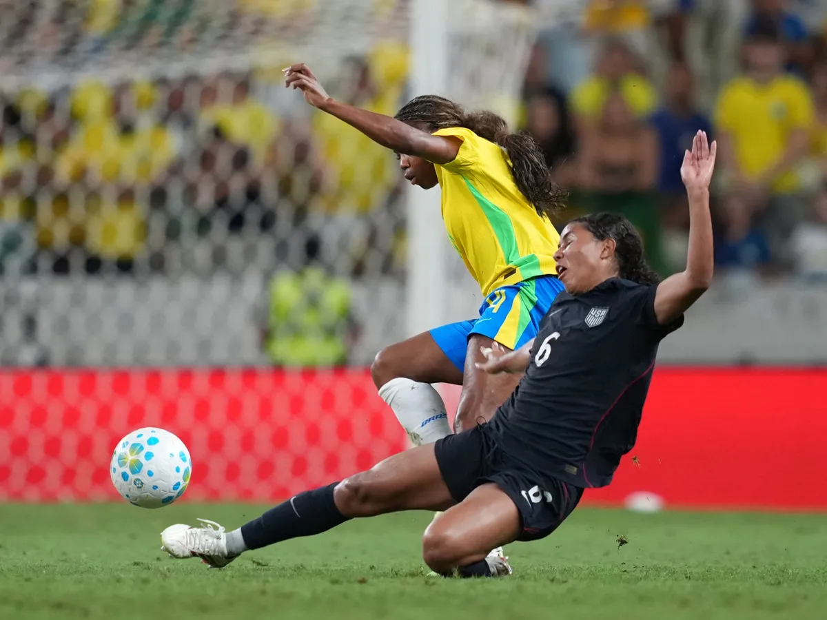 Eight red cards shown to Brazil in fiery friendly against US women
