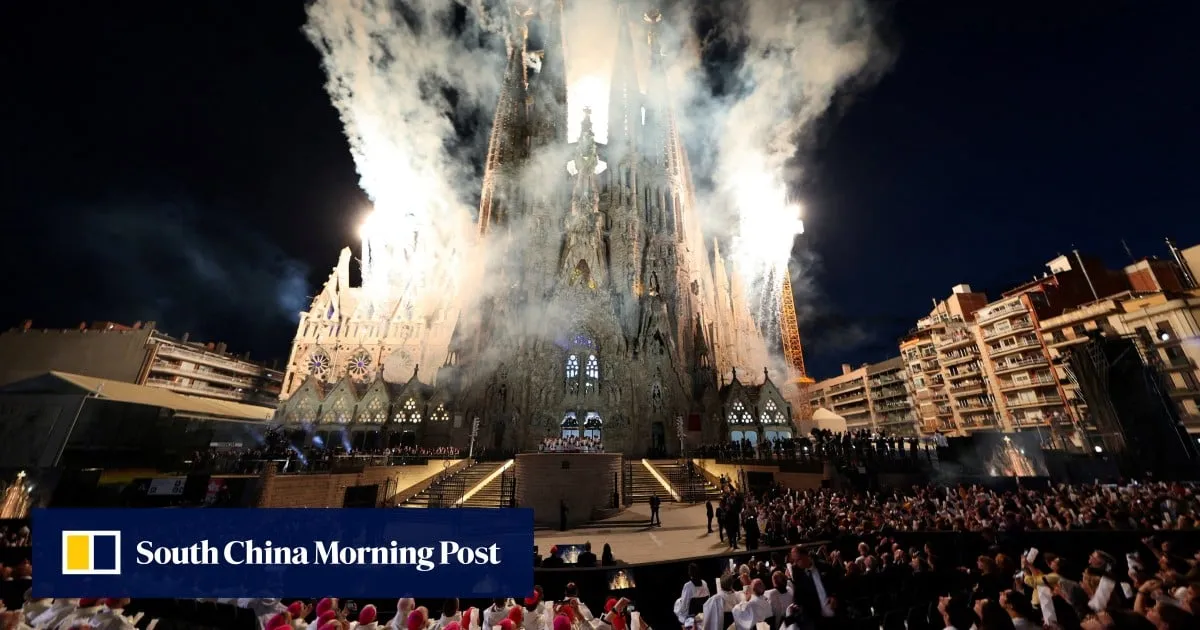 Pope Leo blesses new tower at Spain’s Sagrada Familia