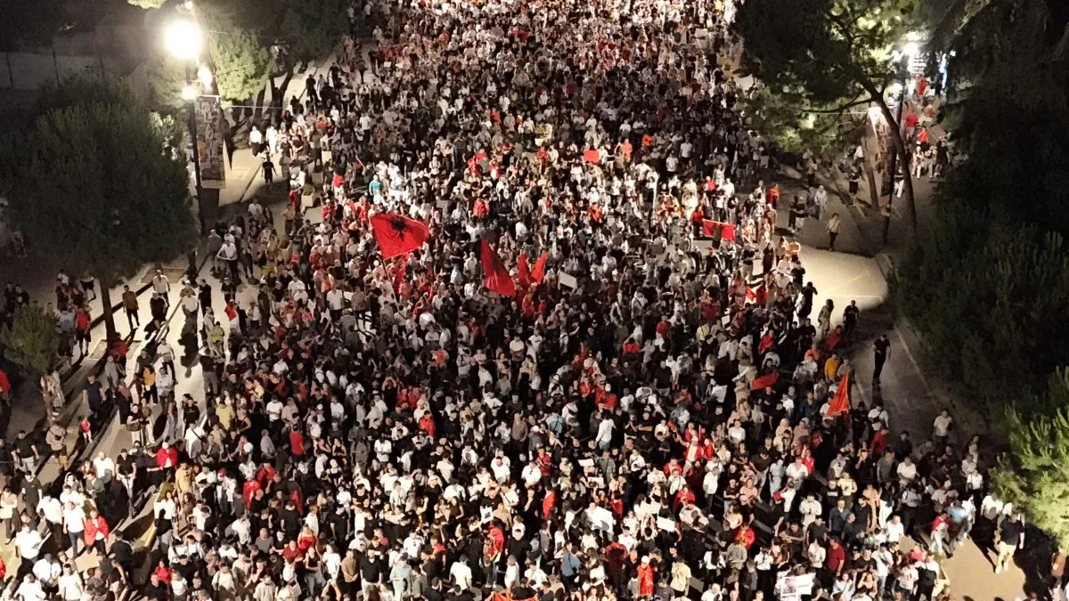 Thousands rally in Albania in largest protest yet against Kushner resort