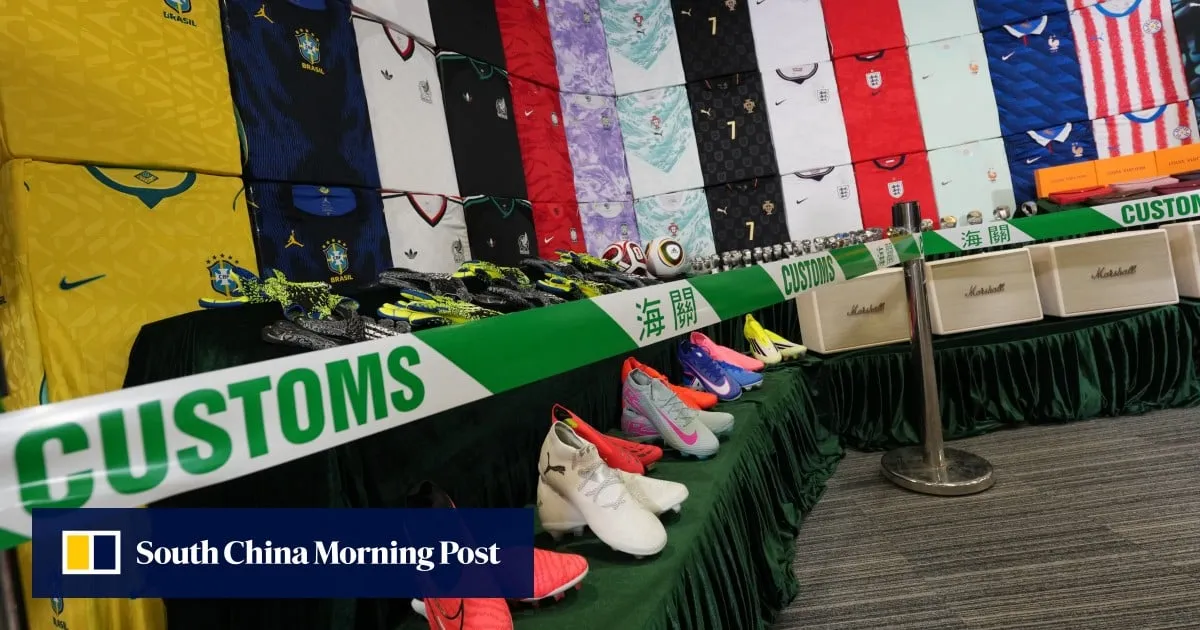 6 arrested as Hong Kong customs seizes HK$156 million in fake World Cup goods