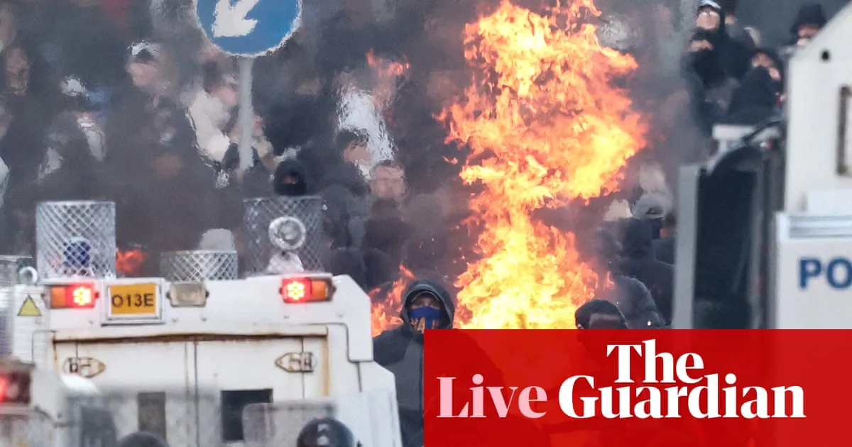 Northern Ireland secretary condemns Belfast riots as ‘racist thuggery’ after 12 police officers injured – UK politics live