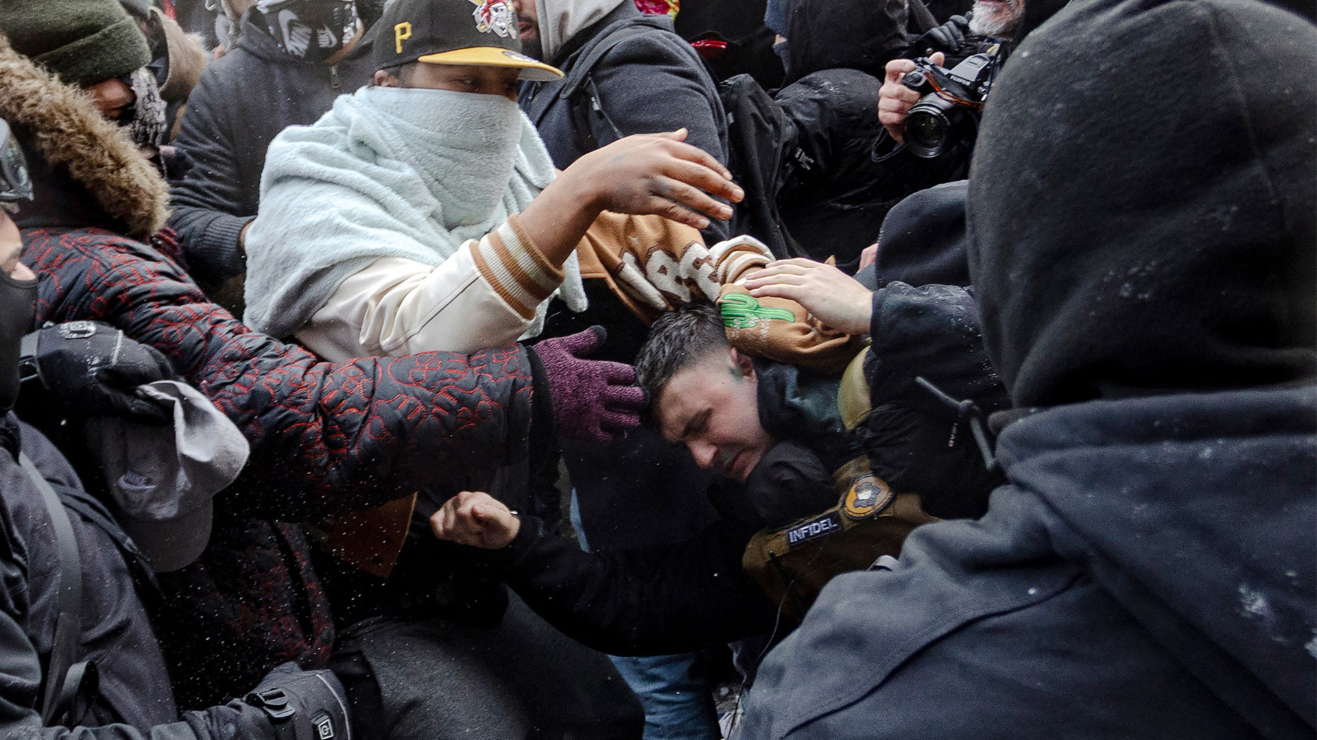 Anti-ICE protesters chase anti-Islam ‘influencer’ Jake Lang in Minneapolis