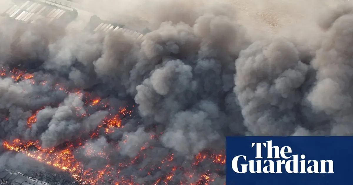 Fire at California warehouse complex prompts evacuations as authorities fight blaze