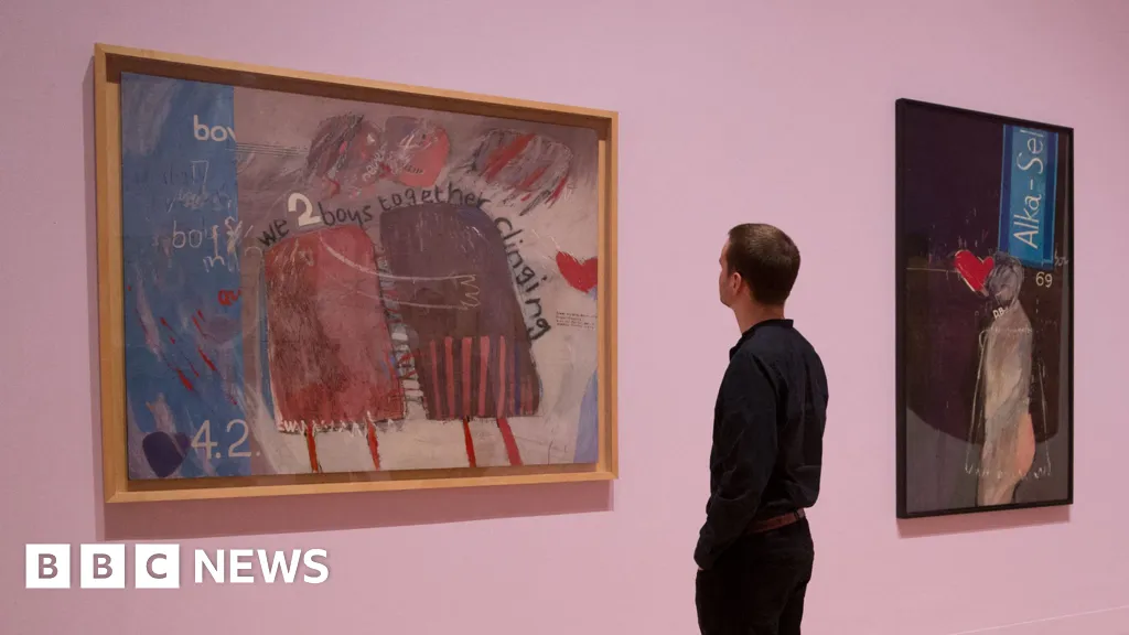 David Hockney depicted a 'peaceful, gay paradise' when homosexuality was a crime