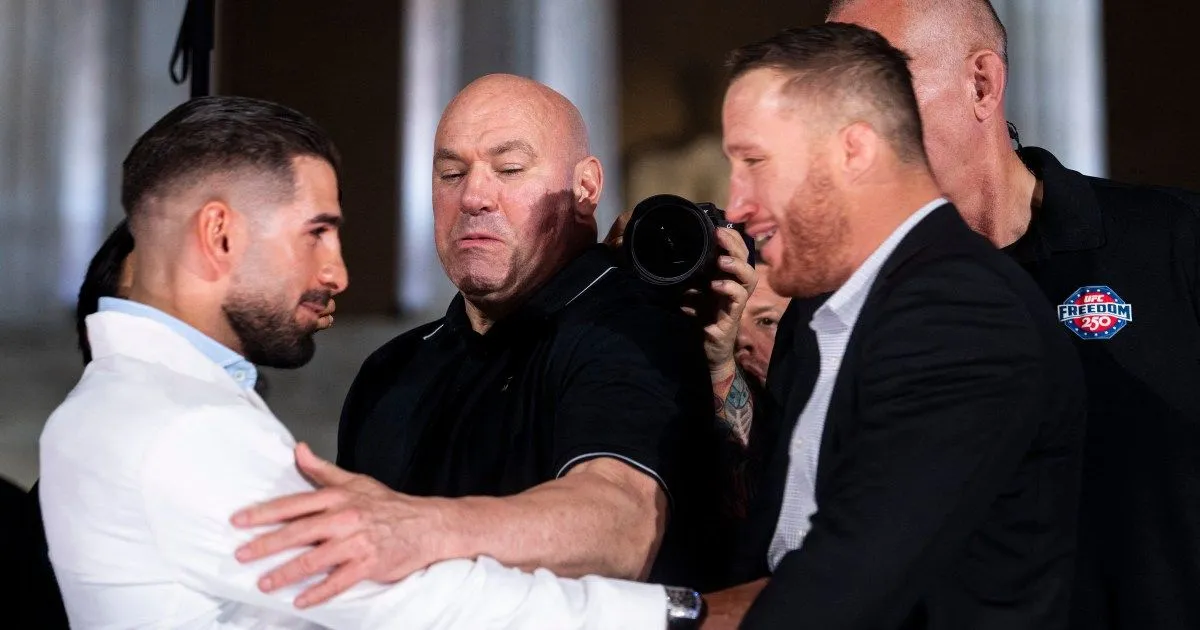 Topuria shoves Gaethje by Lincoln Memorial ahead of White House UFC event