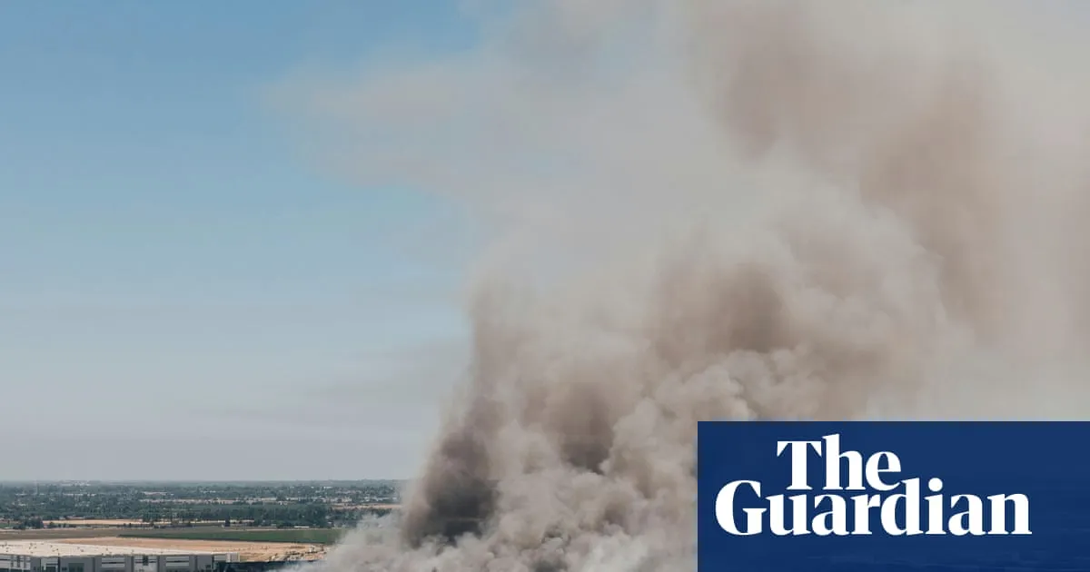 Blaze at 1m-sq-ft California warehouse rages into third day: ‘We’re struggling’