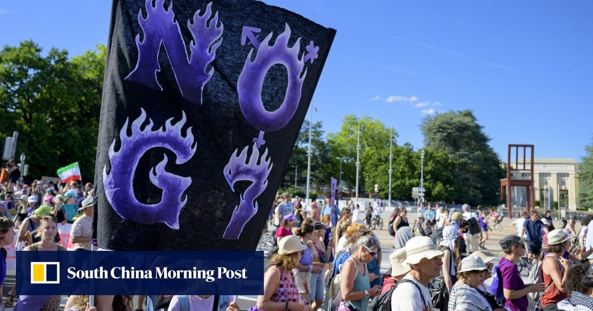 Thousands hold G7 protest in Geneva as world leaders prepare for summit in nearby France