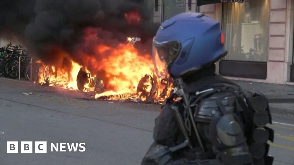 Protesters clash with police ahead of G7 summit in Geneva