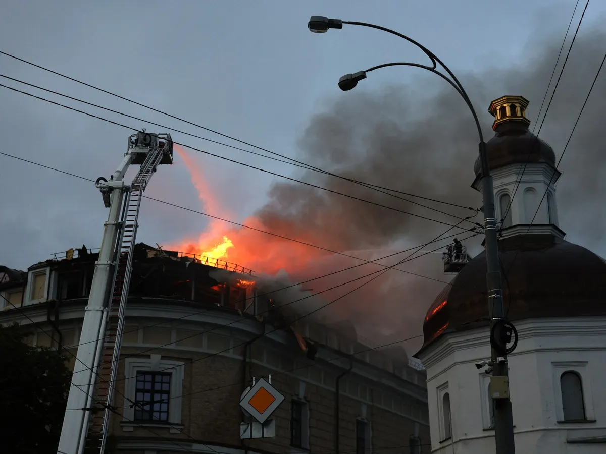 Russian attacks in Ukraine kill nine, damage historic Kyiv cathedral