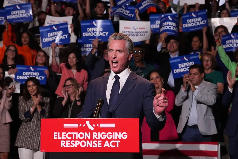 California Gov. Gavin Newsom says Trump’s Justice Department is investigating him and his wife