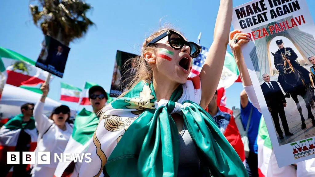 Iranian-Americans protest against Iran team at World Cup