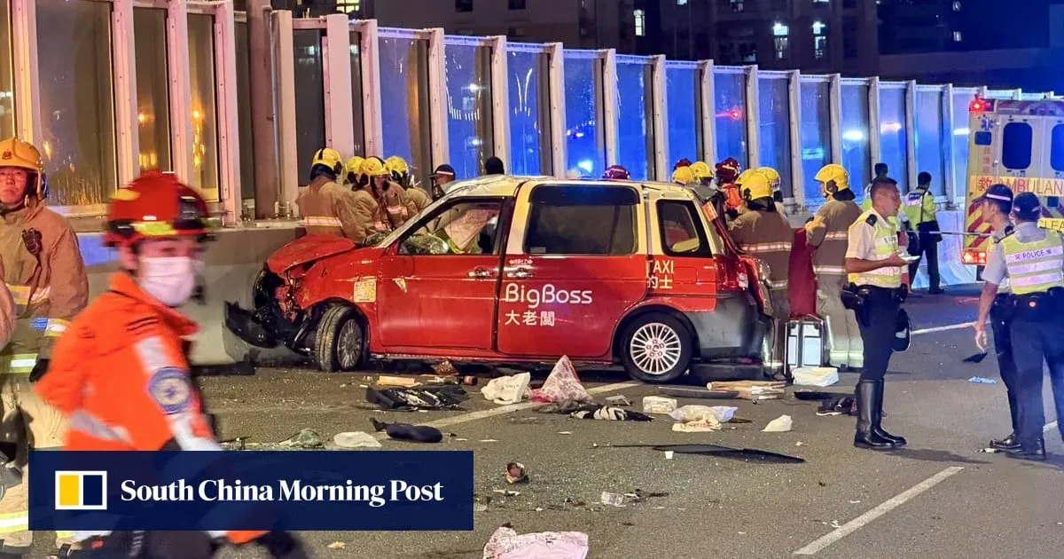 2 passengers killed as truck collides with taxi on Hong Kong road