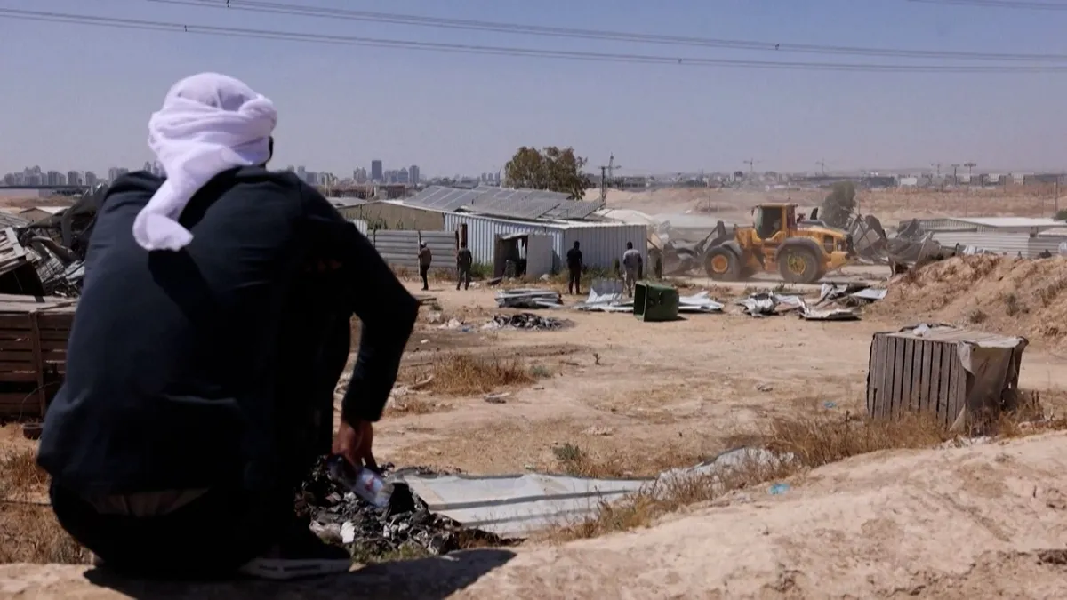 Palestinian Bedouin villagers demolish homes after Israeli orders