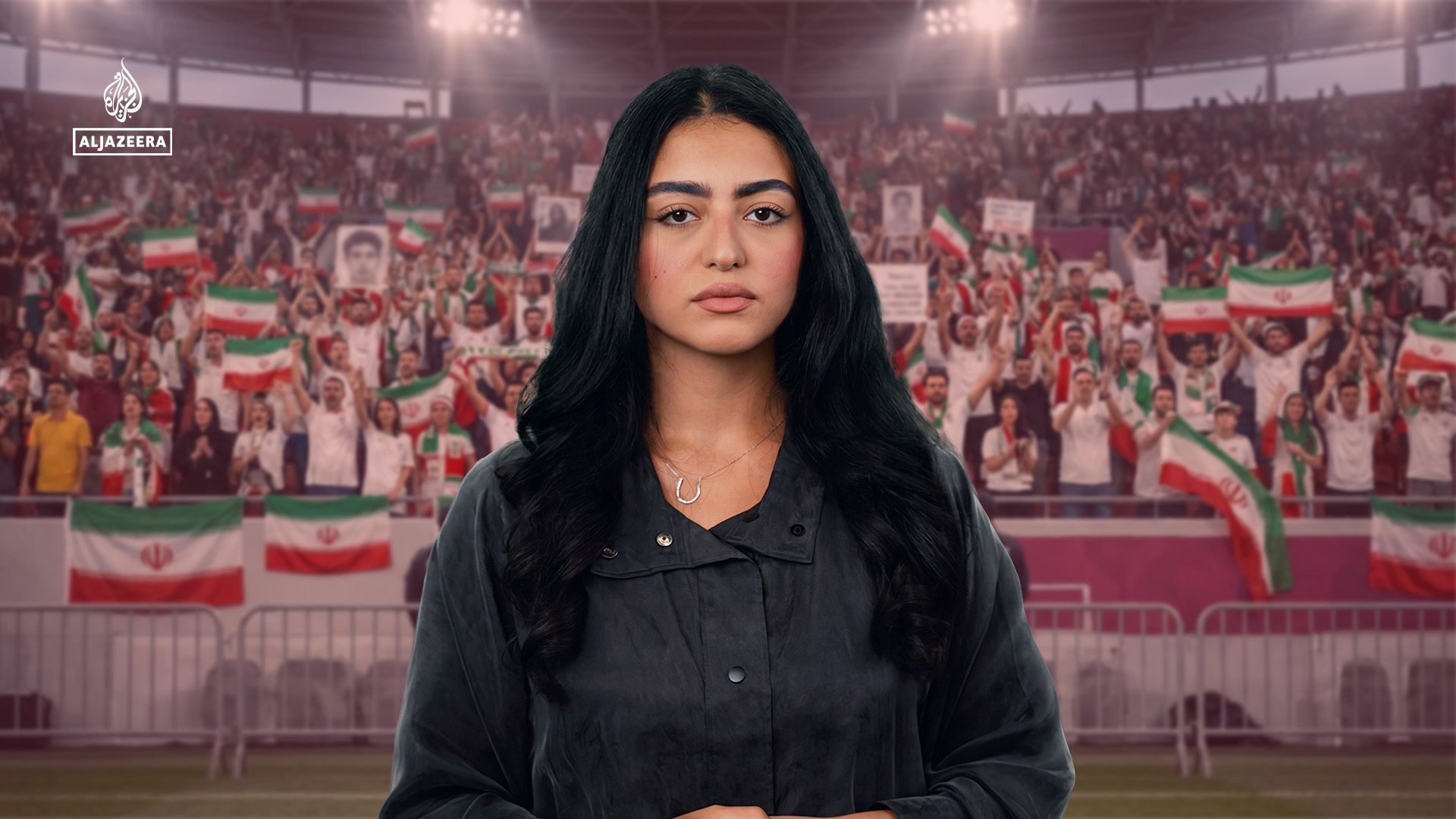 Iranian fans honour Minab victims at World Cup match