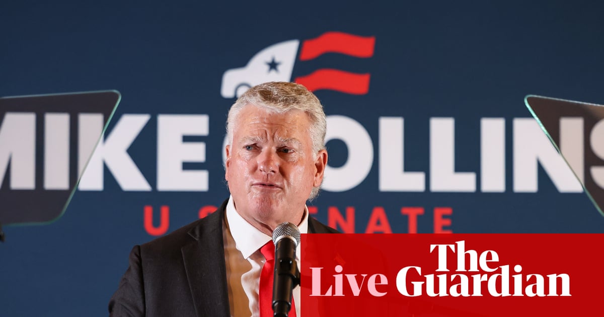 Trump-backed candidate wins primary to face Jon Ossoff in Georgia midterms – US politics live