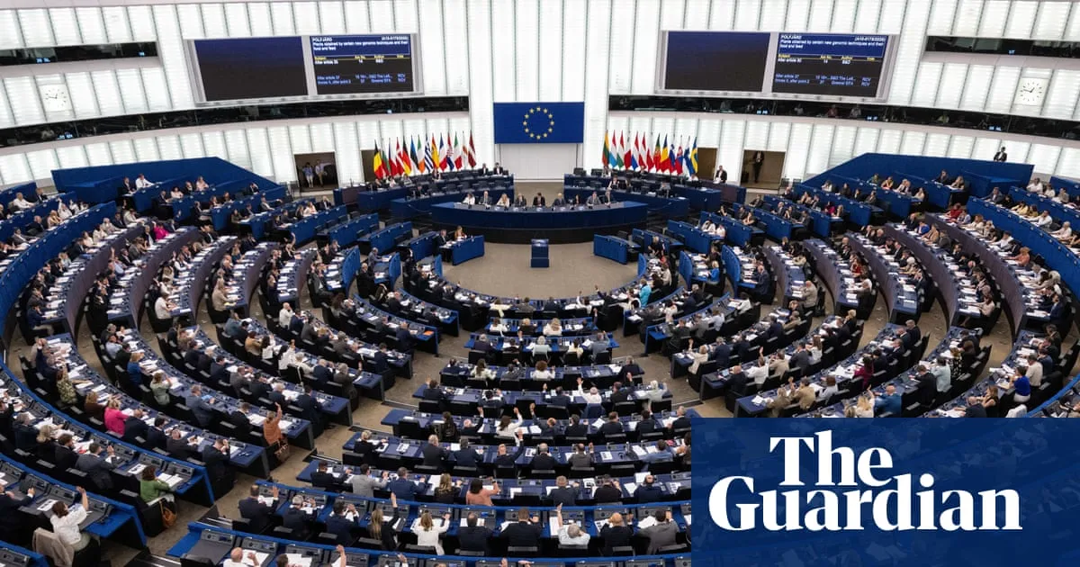 Anger at ‘send them back’ chants by rightwing MEPs after EU migration law vote