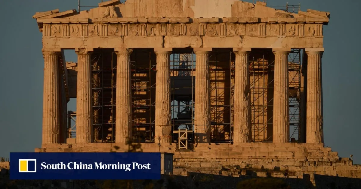 Greece unveils Parthenon’s facade whole for first time in 220 years