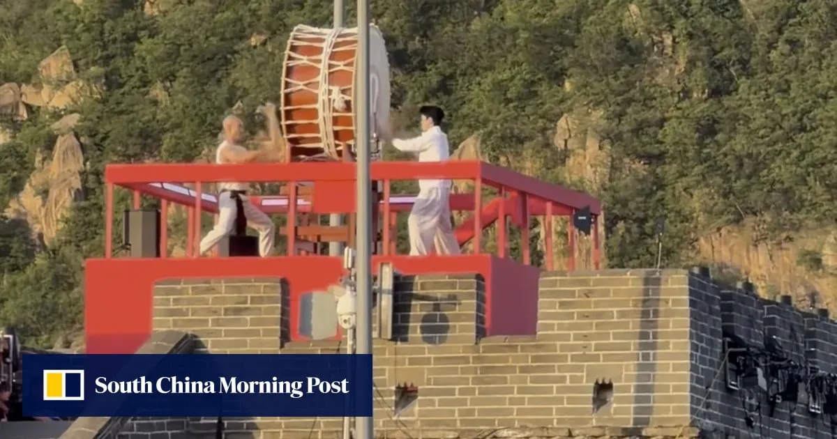 Lululemon apologises for China event with actor beating Japanese drum on Great Wall