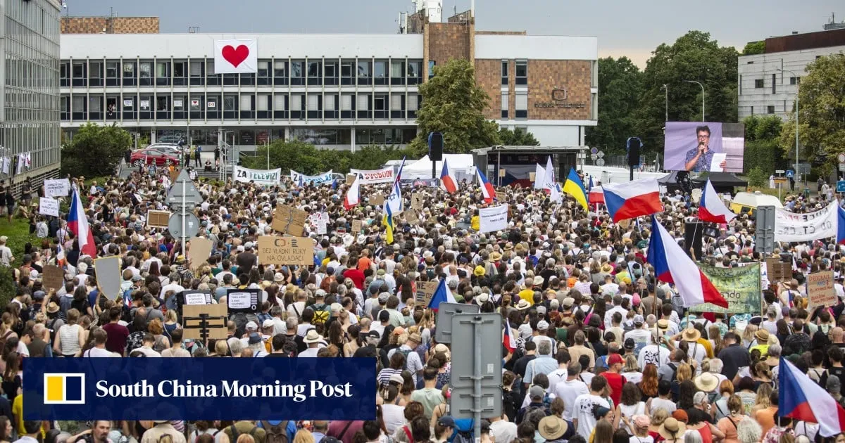 Thousands rally in Prague against government’s public broadcasting overhaul plan