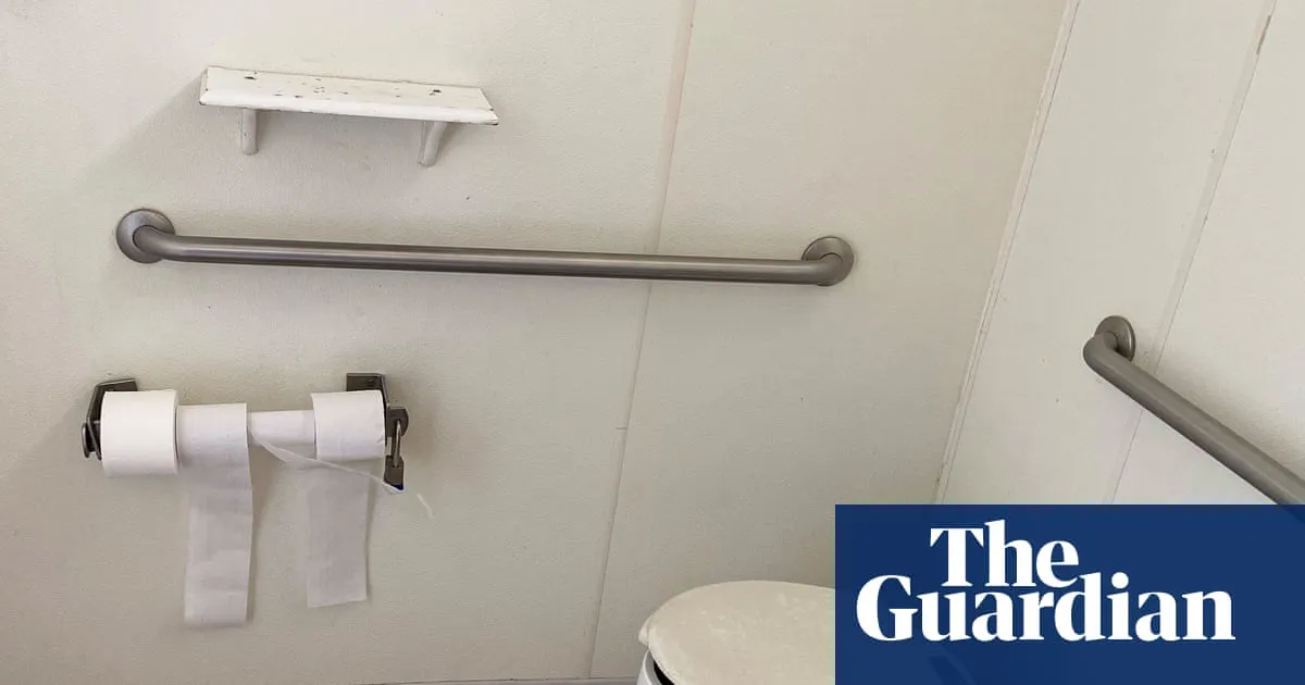 Unhappy camper: man rescued after falling into toilet at California campsite