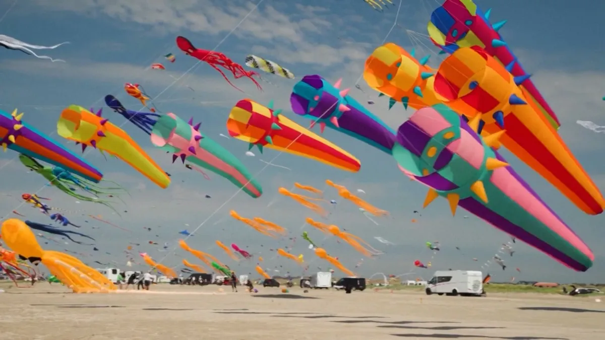 Thousands of kites soar over Denmark at annual beach festival