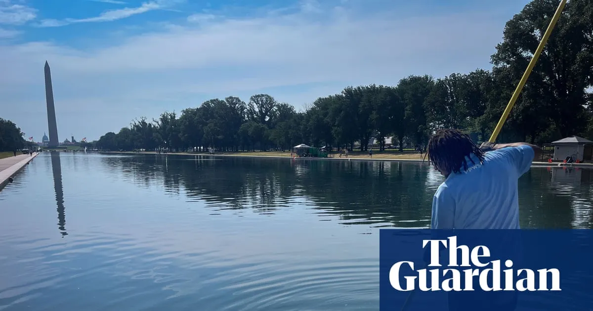Reflecting pool to be drained again as Trump claims five vandalism arrests