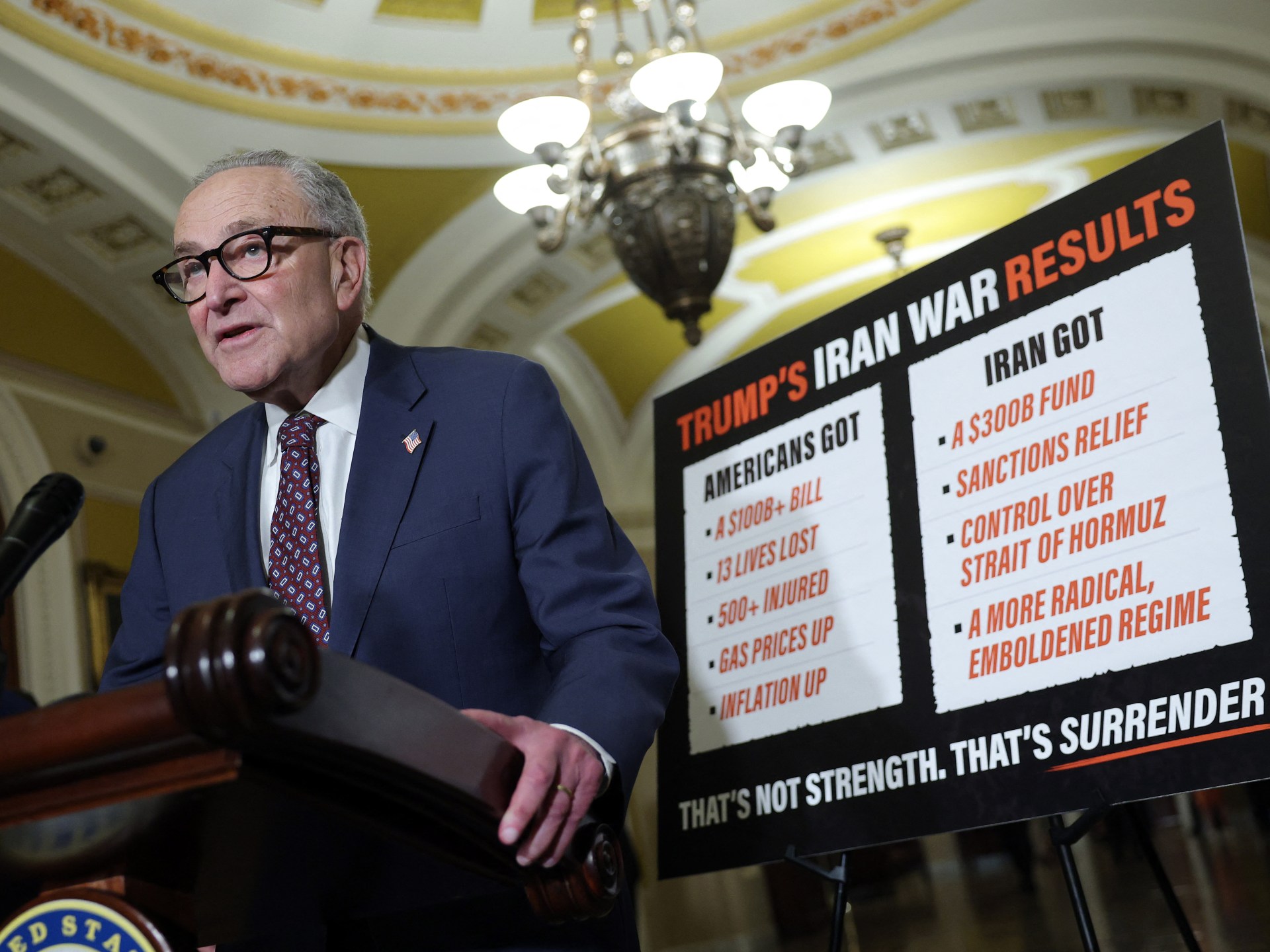 US Senate votes to pass Iran war powers resolution in blow to Trump