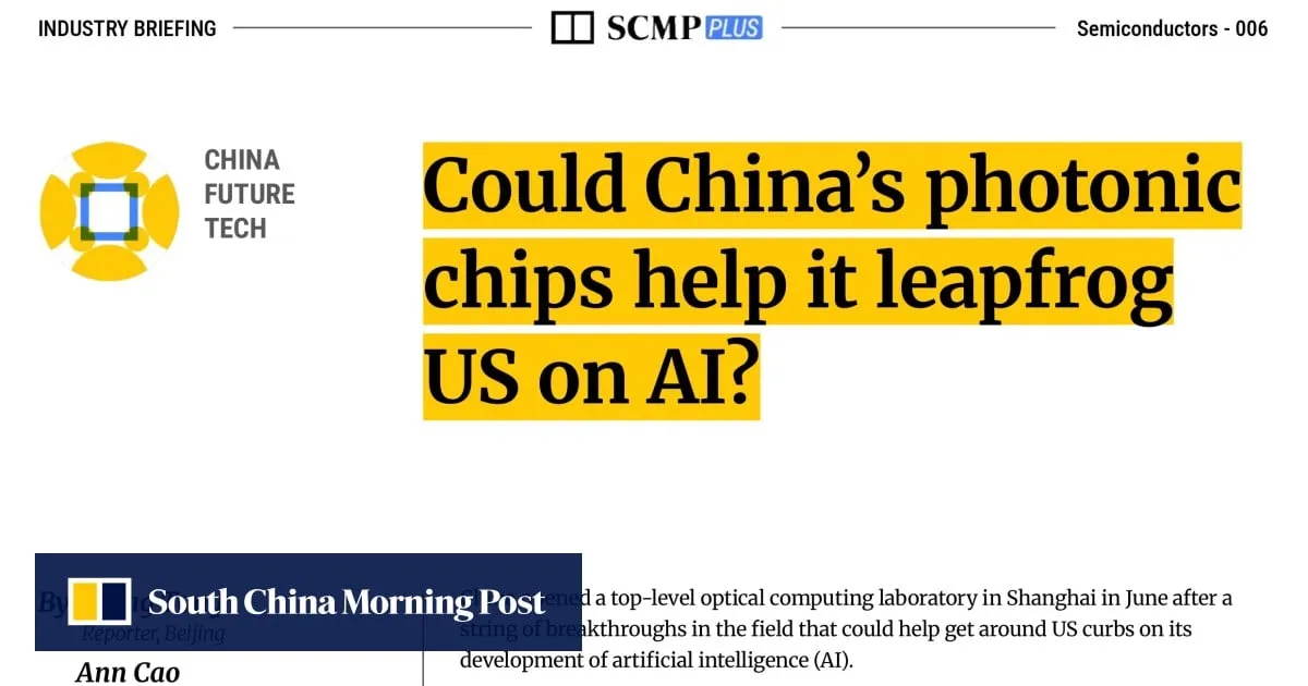 Could China’s photonic chips help it leapfrog US on AI?