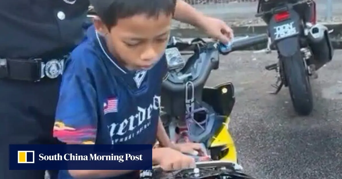 Too young to ride, Malaysian teen pedals dream by building fake Yamaha motorcycle
