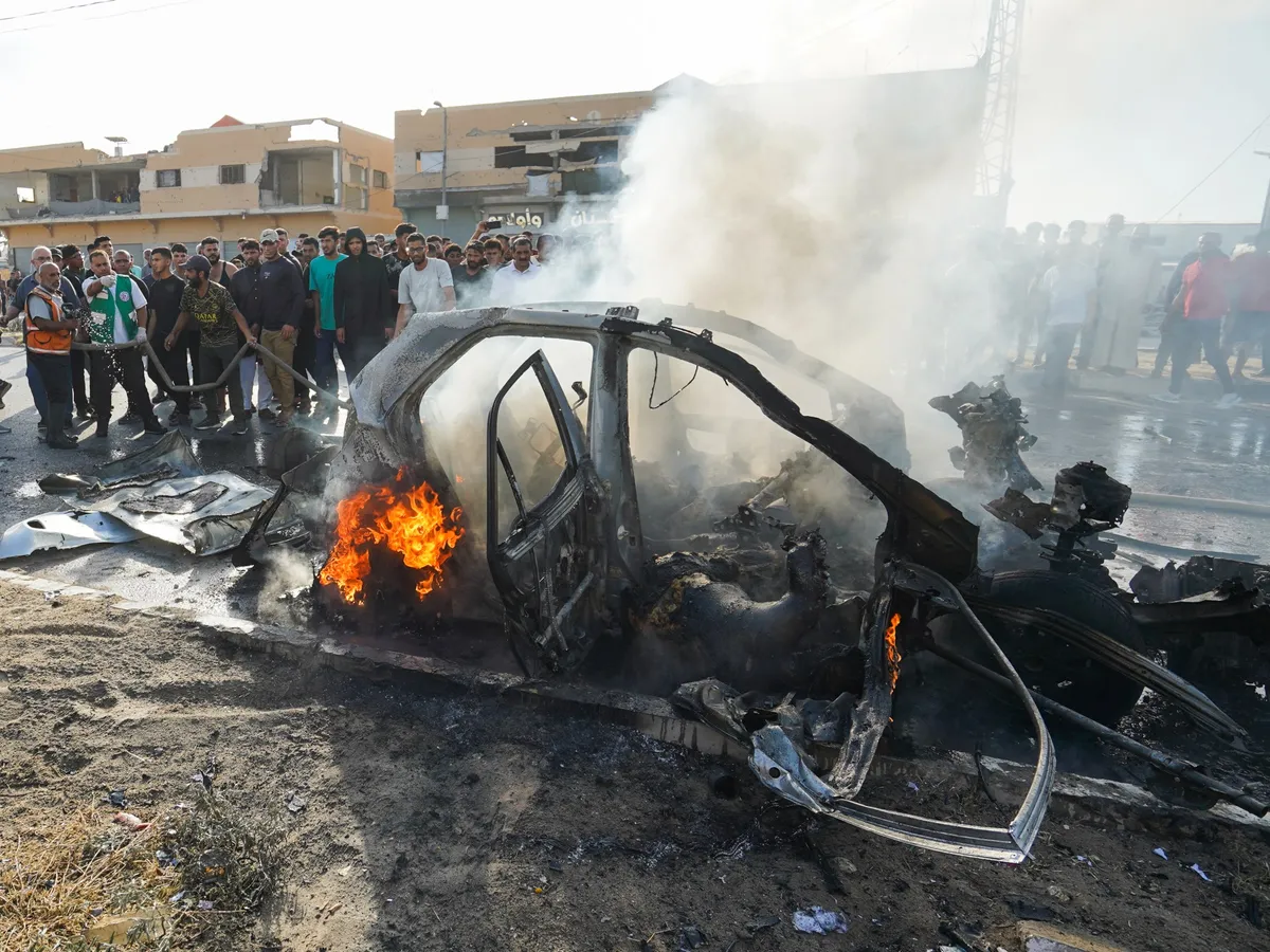 Israeli attack on car in central Gaza kills three Palestinians