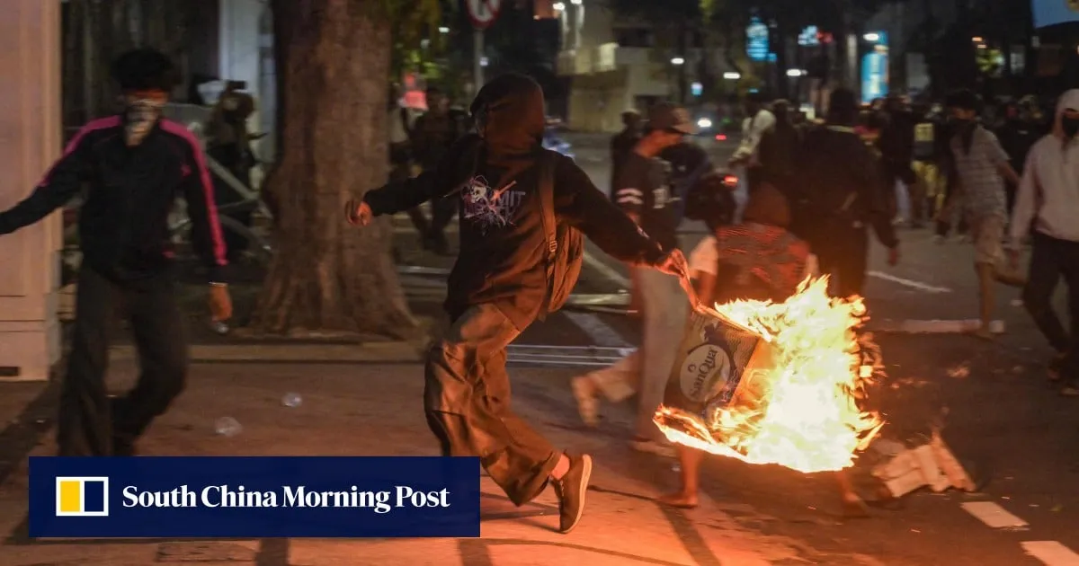 Dozens arrested in Indonesia after anti-government protest turns violent