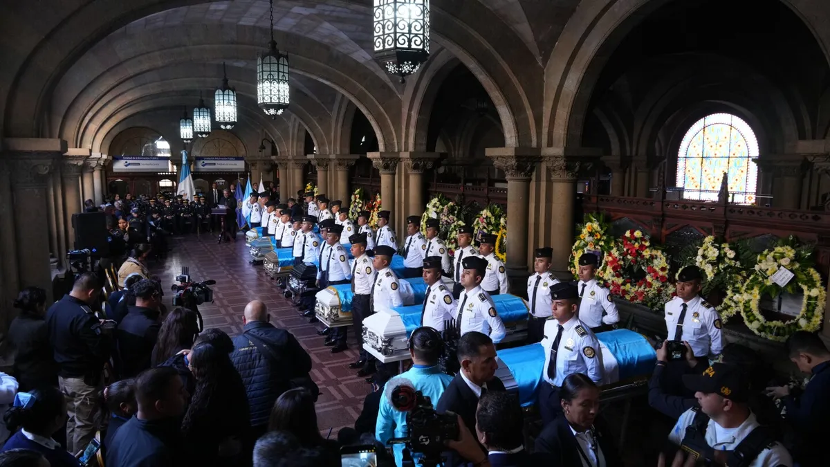 Death toll rises to 10 in gangsters’ attacks on Guatemalan police as state of emergency is declared
