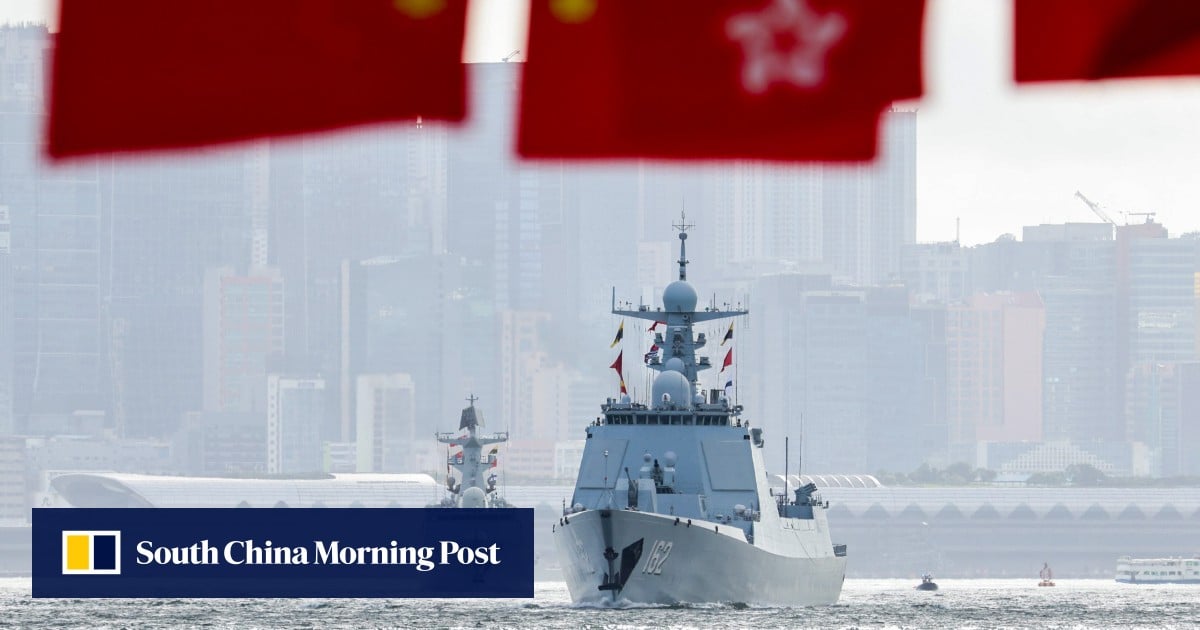 Residents, visitors flock to waterfront as PLA navy ships sail into Hong Kong