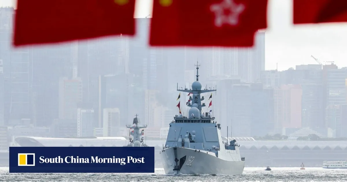 Residents, visitors flock to waterfront as PLA navy ships sail into Hong Kong