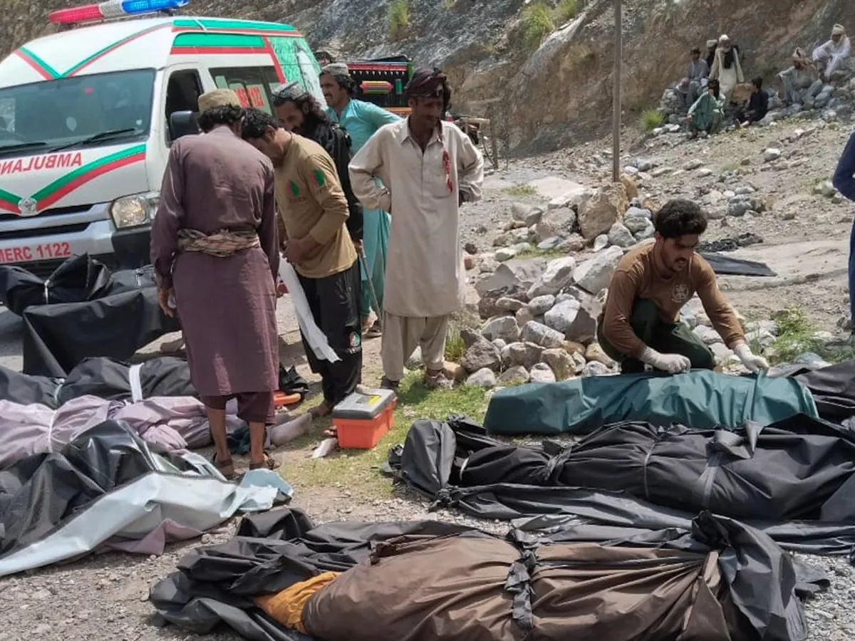 At least 40 killed in passenger bus crash in southwest Pakistan