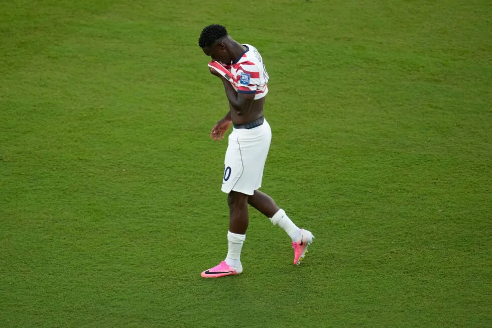 US striker Balogun says a yellow card, not red card, would have been ‘fair’ at the World Cup