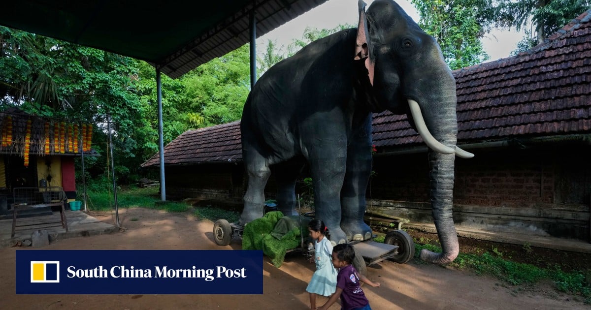 In some Indian temples, robotic elephants draw crowds and controversy