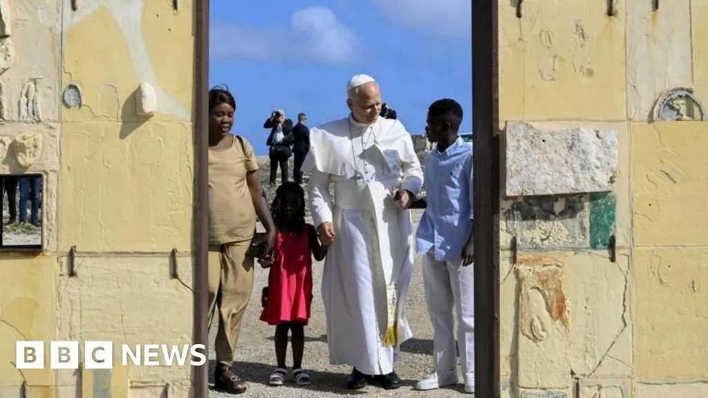 Pope urges Europe to do more for migrants while visiting gateway island