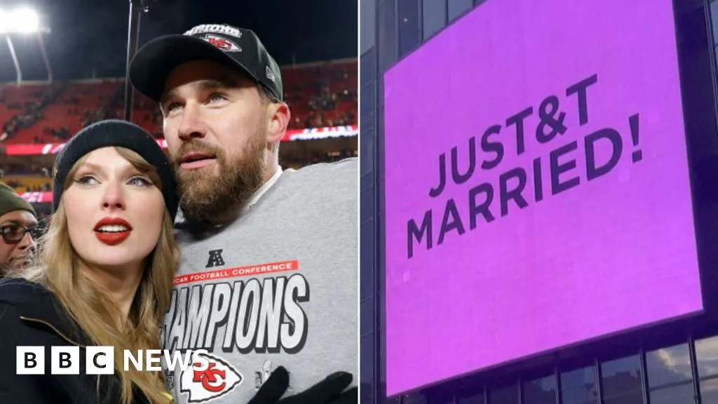 Dior dress, Adam Sandler and a man of honour: What we know about Taylor and Travis's wedding