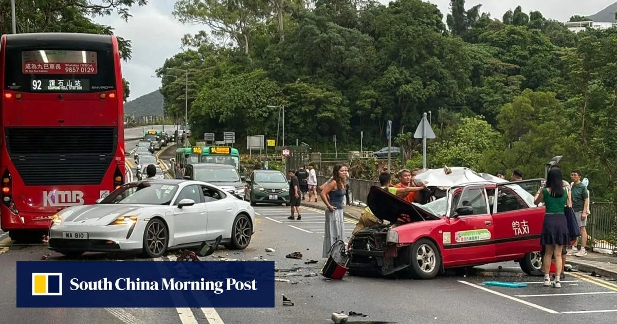 Hong Kong taxi driver dies, two passengers hurt in head-on crash with bus