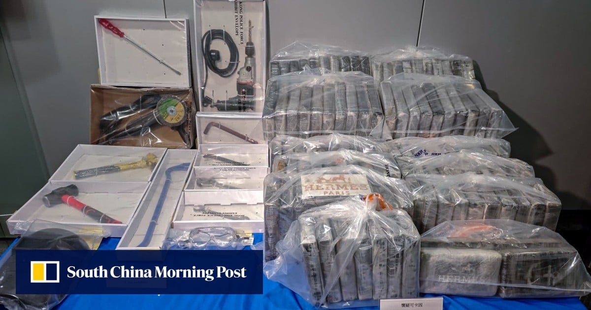Hong Kong police seize HK$120m of cocaine hidden in 3-tonne metal containers