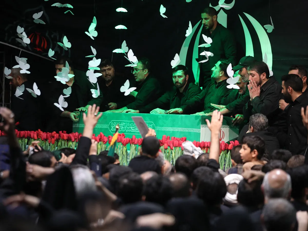 What is the religious and political messaging behind Khamenei’s funeral?