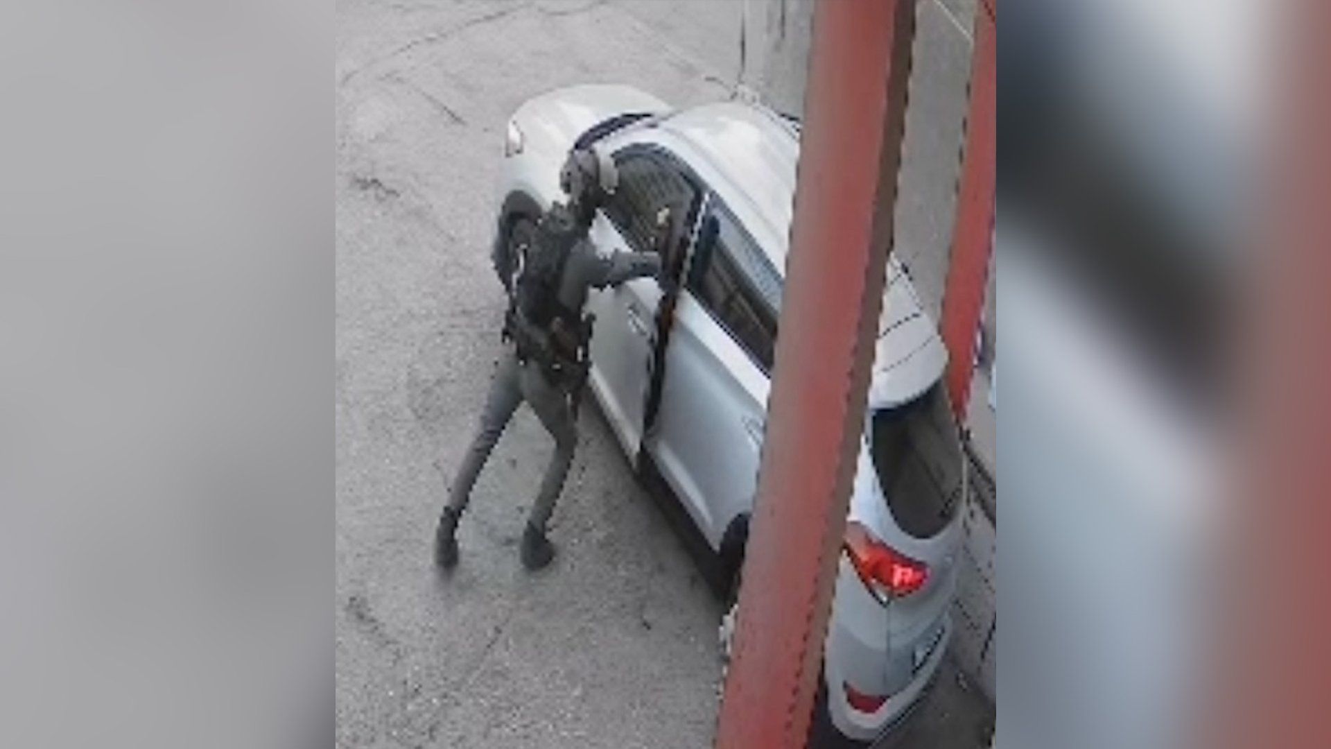 Moment Israeli soldier hurls stun grenade into Palestinians’ car