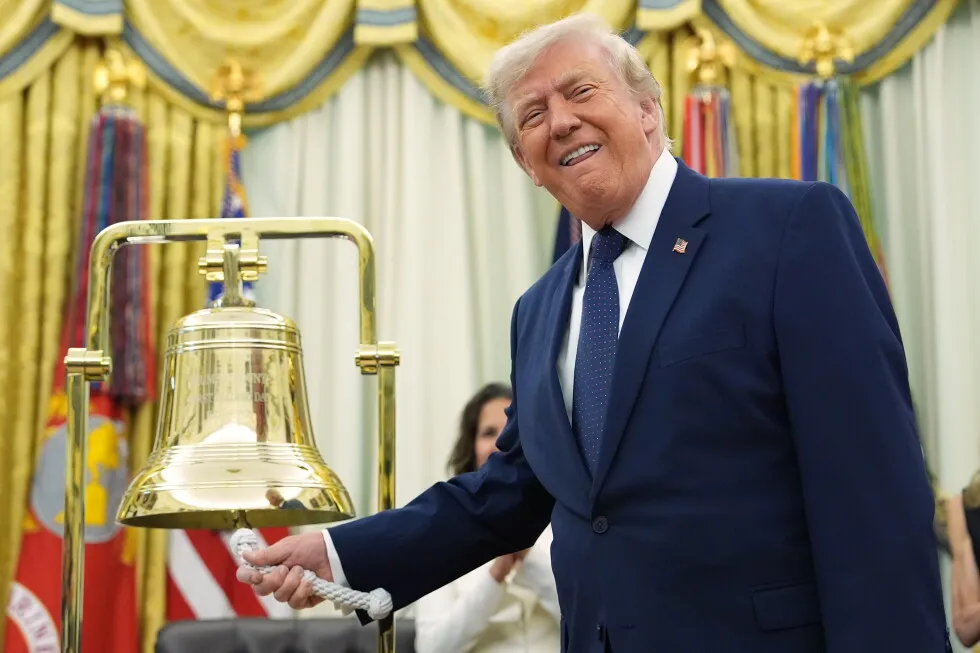 Trump rings Wall Street’s opening bells as he ties his presidency to stock market gains