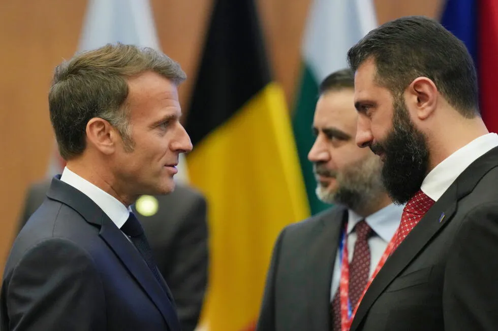 Macron arrives in Syria as first major western leader to visit war-torn country under new leadership