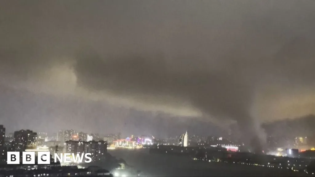 Watch: Moment rare tornado lashes central Chinese cities