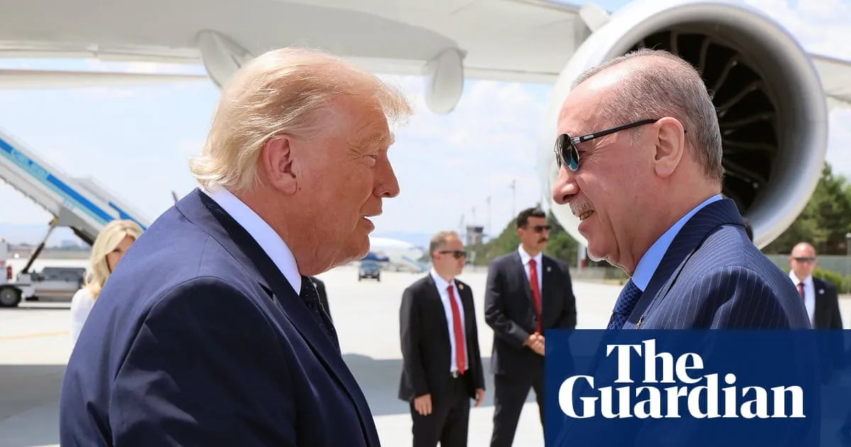 Trump renews call for US to take over Greenland as he arrives for Nato summit