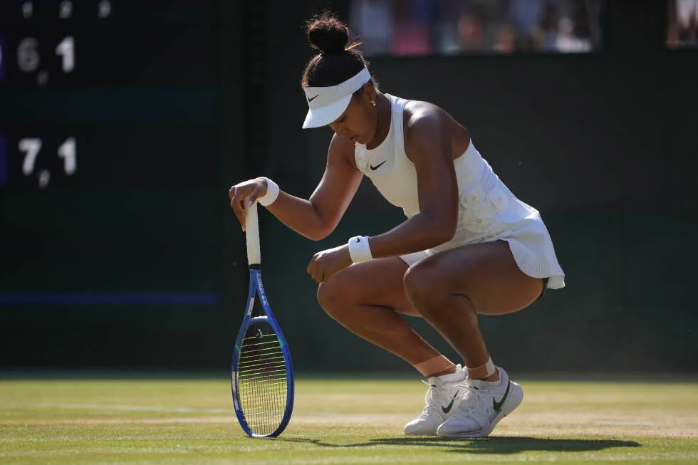 Naomi Osaka laments sore feet and ‘getting old’ after Wimbledon quarterfinal loss