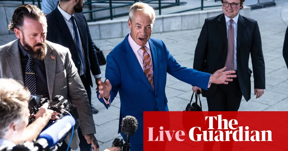 Labour calls on Farage to ‘come clean’ over £5m gift and work with crime agency over money laundering concerns - UK politics live